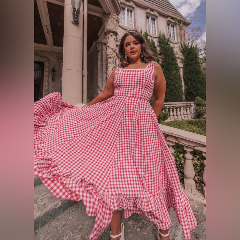 Never Worn JessaKae Daze Dress 3x Red Gingham